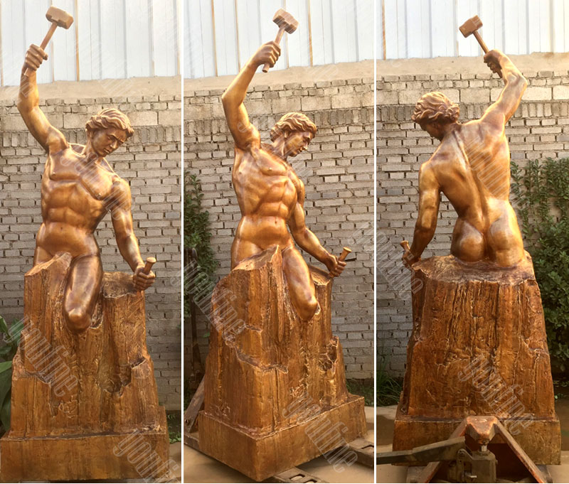 large custom made casting bronze bobbie carlyle self made man replica outdoor figure statue design for sale