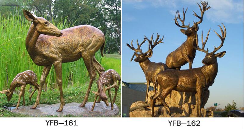 buy life size bronze deer statue for sale