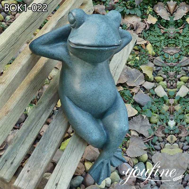 Full Size Bronze Frog Statue for Garden decoration