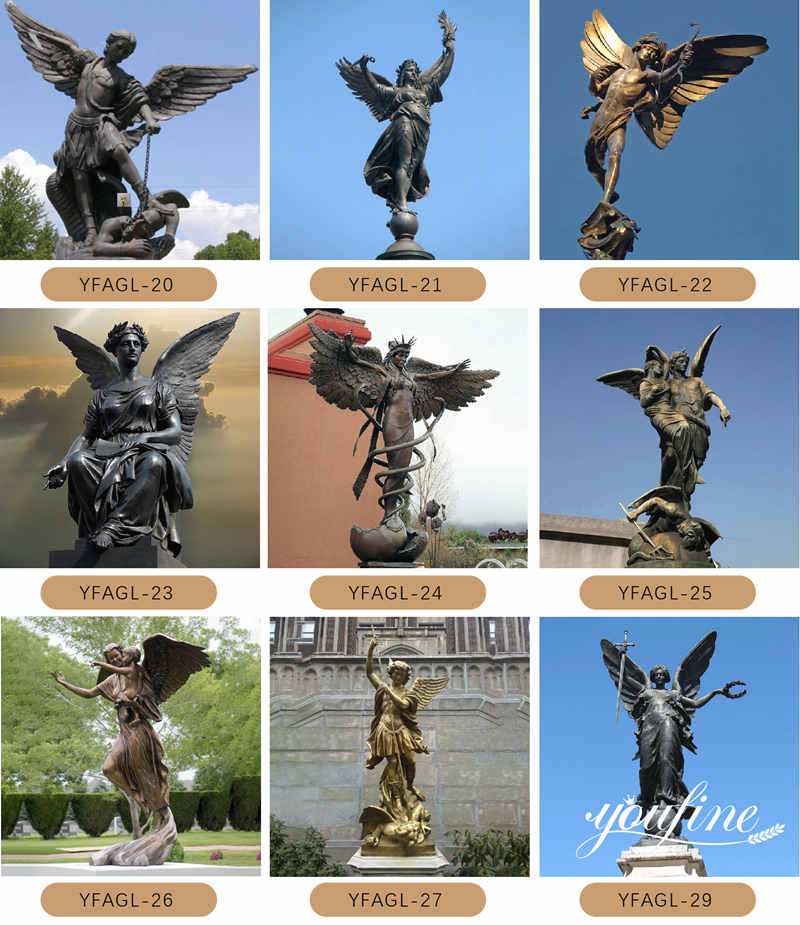 Bronze angel statue