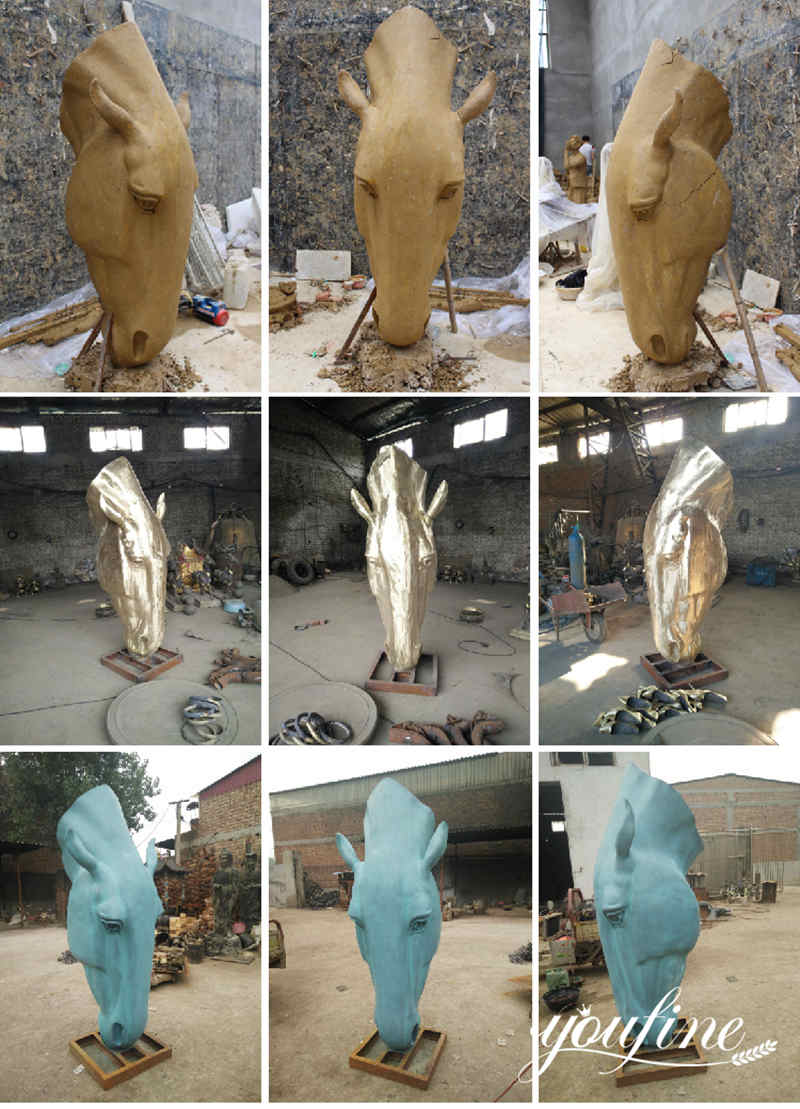 bronze horse head statue manufacturer