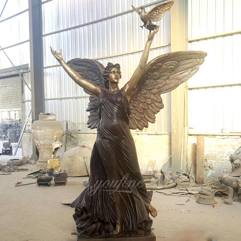 Antique Casting Bronze Angel Statue for Garden Factory Supplier