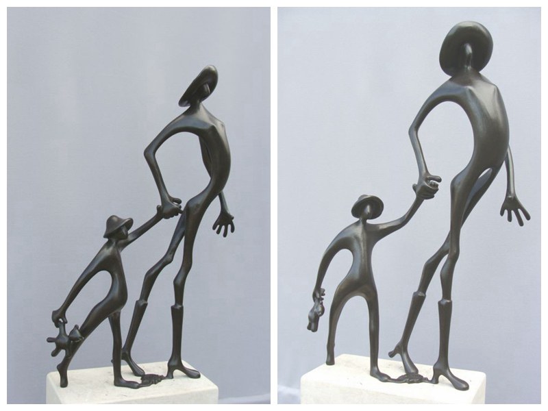Outdoor Abstract Bronze Figure Sculpture Park Decor factory supplier