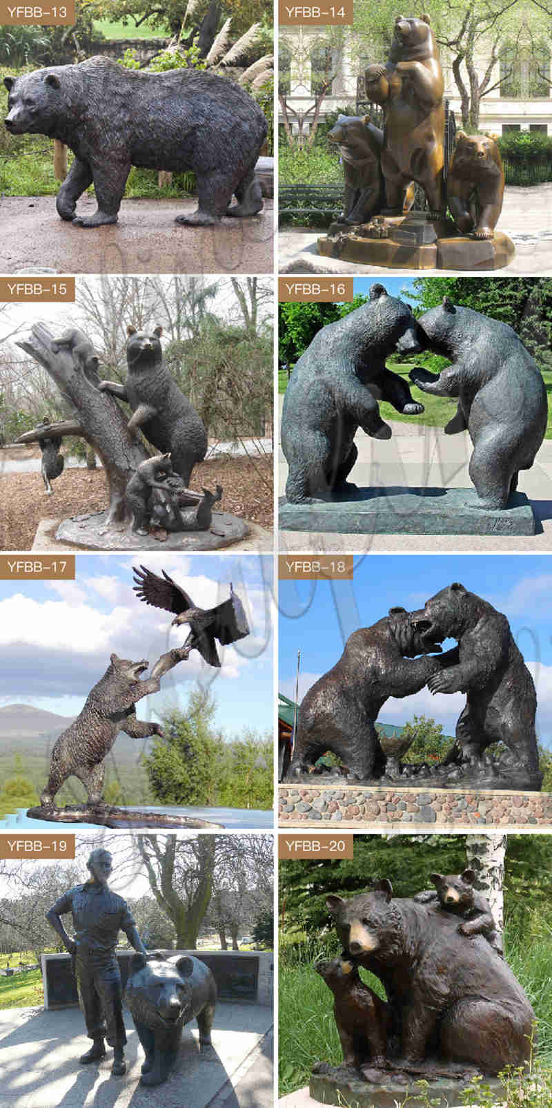 large outdoor bear statues -YouFine Sculpture