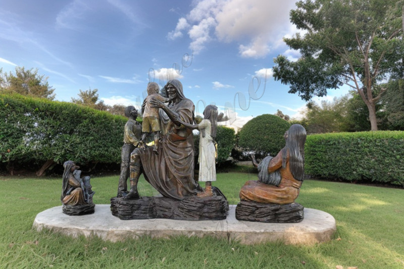 Jesus with children for outdoor