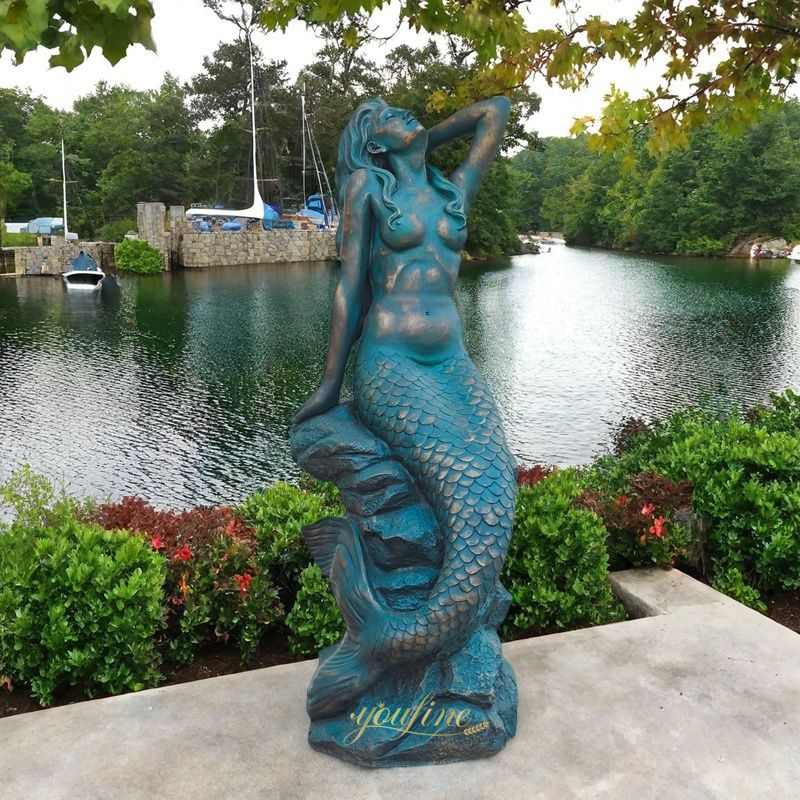 life size bronze mermaid statue