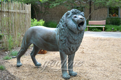 Garden standing Casting Bronze Lion Statue