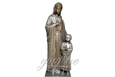 Mother And Child Bronze Virgin Mary Sculptures