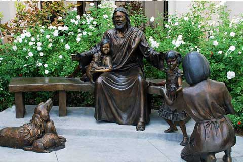 Happy Family outdoor design Bronze Sculptures for Garden& Yard Decoration