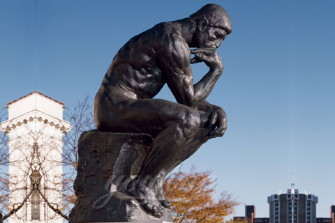 Outdoor Famous Classic Bronze The Thinker Statue