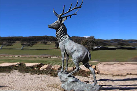 BOK-215 Life Size Bronze Stag Statue Wildlife Animal Sculpture for Sale