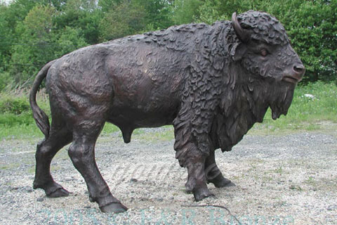 BOK-317 Life Size Bronze American Bison Brass Outdoor Animal Statue for Sale