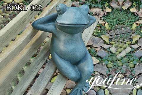 Full Size Bronze Frog Statue for Garden