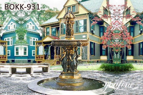 High Quality Decorative Bronze Girls Fountain Hotel for Sale BOKK-931